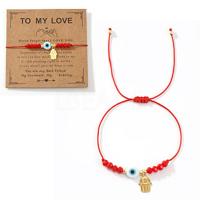 Brass Hamsa Hand Charm Bracelets LG1710-7-1