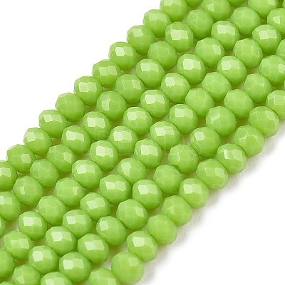 Opaque Solid Color Imitation Jade Glass Beads Strands EGLA-A044-P1mm-D30-1