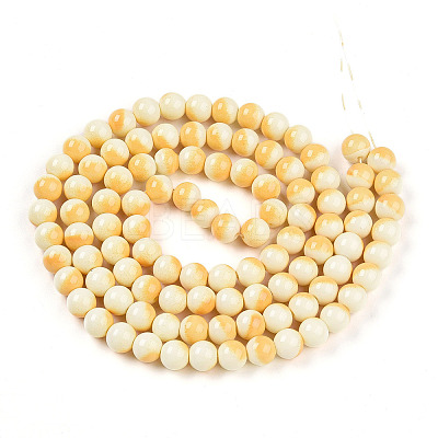 Baking Paint Glass Beads Strands DGLA-N012-8mm-03-1