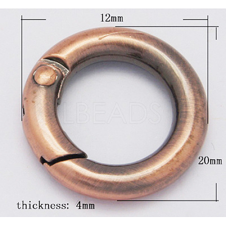 Alloy Spring Gate Rings X-PALLOY-H245-R-1
