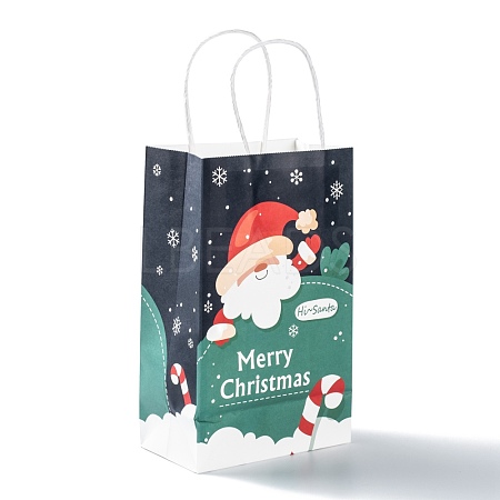 Christmas Theme Kraft Paper Gift Bags CARB-L009-A03-1