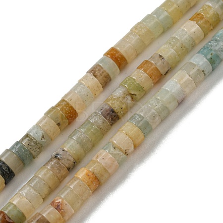 Natural Flower Amazonite Beads Strands G-C084-D02-01-1