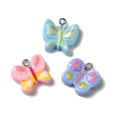 Opaque Resin Pendants RESI-L041-003P-1