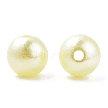 Spray Painted ABS Plastic Imitation Pearl Beads OACR-T015-05C-20-1