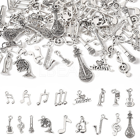 68Pcs 17 Styles Tibetan Style Alloy Pendants FIND-TA0006-19-1