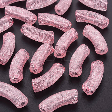 Transparent Crackle Acrylic Beads CACR-S009-001B-N26-1