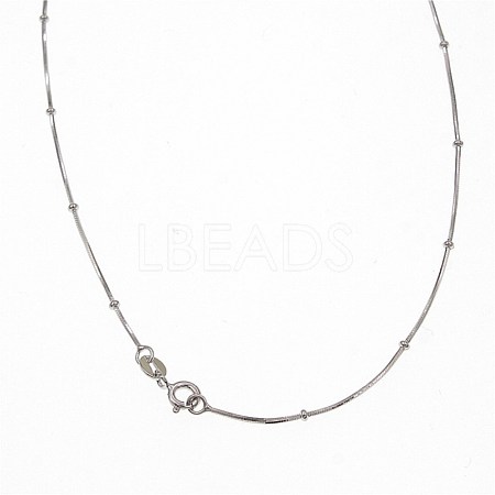 925 Sterling Silver Round Snake Chain Necklaces STER-BB71243-A-1