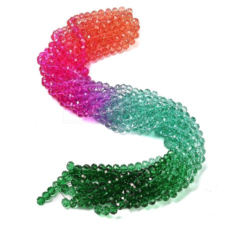 Transparent Painted Glass Beads Strands DGLA-A034-T8mm-A03-1