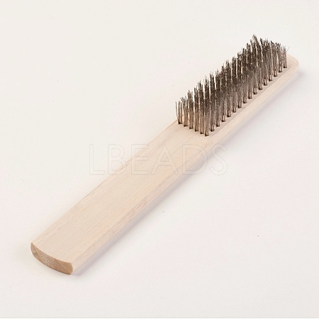 Six Rows Stainless Steel Wire Brush X-TOOL-WH0095-05-1