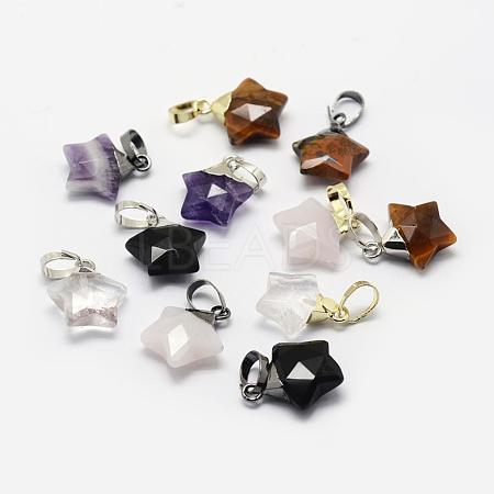 Natural & Synthetic Mixed Stone Charms G-G720-01-1