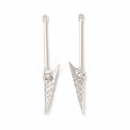 Rack Plating Alloy Big Pendants PALLOY-E025-10P-1