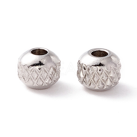 201 Stainless Steel Beads STAS-A057-01B-P-1