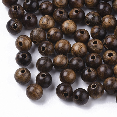 Natural Wood Beads WOOD-S666-6mm-03-1