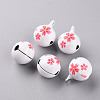 Baking Paint Brass Bell Pendants KKB-S002-019C-2