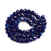 Electroplate Opaque Solid Color Glass Beads Strands EGLA-A044-P8mm-L07-3