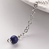 Platinum Tone Brass Natural & Synthetic Mixed Stone Cone Hexagonal Pointed Dowsing Pendulums MAK-M015-01-4