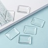 Transparent Rectangle Glass Cabochons X-GGLA-R025-33x23-6
