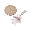 2Pcs 2 Colors Wedding Season Angel Glass Pearl & Acrylic Pendant Decorations HJEW-JM01920-1-3