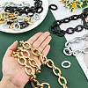 SUPERFINDINGS 3 Strands 3 Colors Opaque Spray Painted Acrylic Cable Chains CHAC-FH0001-02-3