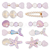 2 Bags 2 Styles Resin & Alloy Alligator Hair Clips AJEW-CY0001-39C-6