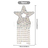 FINGERINSPIRE 5Pcs Star with Tassel Glitter Hotfix Rhinestone DIY-FG0002-59-2