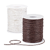2 Rolls 2 Colors Waxed Cotton Cords YC-PH0001-52G-6