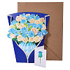 DIY Paper Flower Bouquet Greeting Card Sets AJEW-WH0455-197C-1