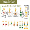 Beer & Wine Theme Pendant Stitch Markers HJEW-AB00425-2