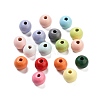 Natural Spray Painted Wood Beads WOOD-M015-02-1