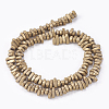 Electroplate Non-magnetic Synthetic Hematite Beads Strands G-P367-H-07-1