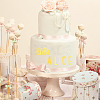 Acrylic Mirror Effect Cake Toppers AJEW-WH0038-84A-5