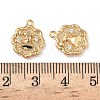 Christmas Brass Micro Pave Clear Cubic Zirconia Pendants KK-A280-03C-G-3