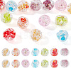 14Pcs 7 Colors Handmade Foil Lampwork Beads FOIL-TA0001-07-1