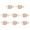 10Pcs Alloy Enamel Fish Links Connectors ENAM-YW0005-86A-1