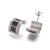 304 Stainless Steel Enamel  Stud Earrings EJEW-F234-24P-2