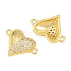 Brass Micro Pave Clear Cubic Zirconia Connestor Charms CU-CBAB3AD-02G-03-2