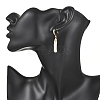 Electroplated Natural Keshi Pearl Dangle Earrings EJEW-JE06708-2
