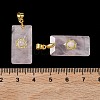 Natural Rose Quartz Faceted Pendants G-A298-01G-09-3