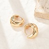 Brass Hoop Earrings for Women EJEW-U041-02G-3