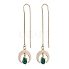 Natural & Synthetic Mixed Gemstone Teardrop Dangle Stud Earrings EJEW-JE05712-3