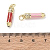 Brass with Crystal Rhinestone & Enamel Pendants RB-CBA6830-10G-03-3