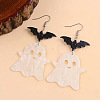 Ghost with Bat Acrylic Dangle Earrings FS-WGC3226-01-1