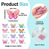 72Pcs 12 Colors UV Plating Transparent Acrylic Pendants OACR-TA0003-86-4