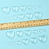 48Pcs 6 Styles Transparent Heart Glass Cabochons GGLA-FS0001-07-5