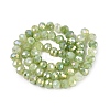 Electroplate Crackle Imitation Jade Glass Beads Strands LS-EGLA-Q131-02C-03-2