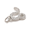 Brass Micro Pave Cubic Zirconia Charms KK-E077-02P-01-3
