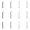 12Pcs Transparent Glass Straw Dustproof Covers AJEW-FG0002-37A-1