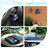   4Pcs 4 Style Natural Lapis Lazuli & Freshwater Pearl Bead Keychain KEYC-PH0001-69-7