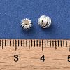 925 Sterling Silver Corrugated Round Spacer Beads STER-K178-01A-S-3