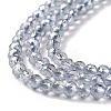 Electroplate Transparent Glass Beads Strands GLAA-H021-01B-FR03-5